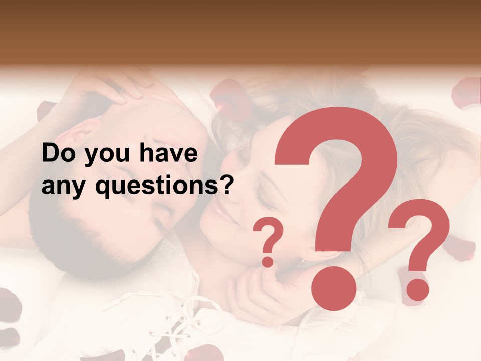 Young Bed Body PowerPoint Template