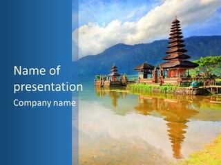 Hindu Ulun Pura PowerPoint Template