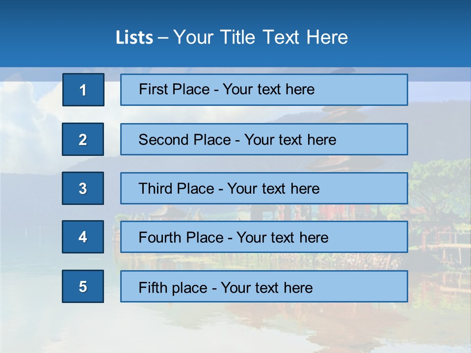 Hindu Ulun Pura PowerPoint Template
