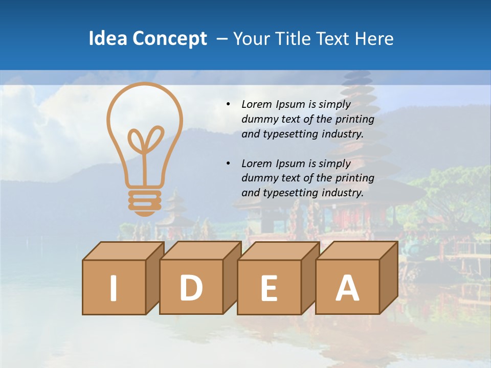Hindu Ulun Pura PowerPoint Template