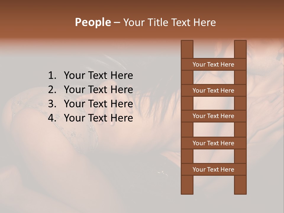 Lovers Topless Desire PowerPoint Template