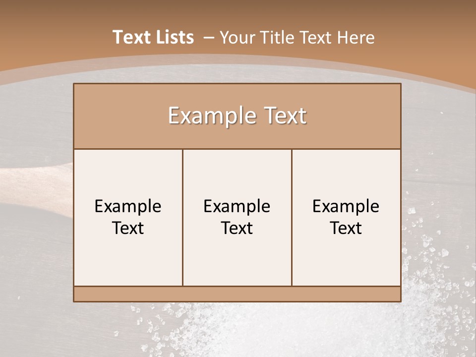 Different Natural Table PowerPoint Template
