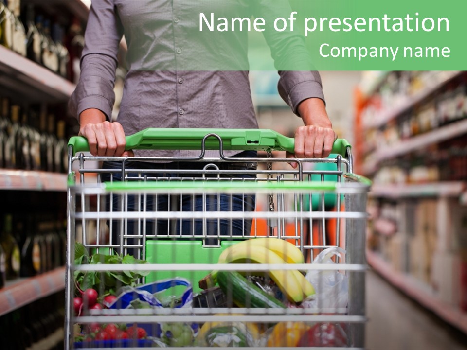 Closeup Consumer Market PowerPoint Template