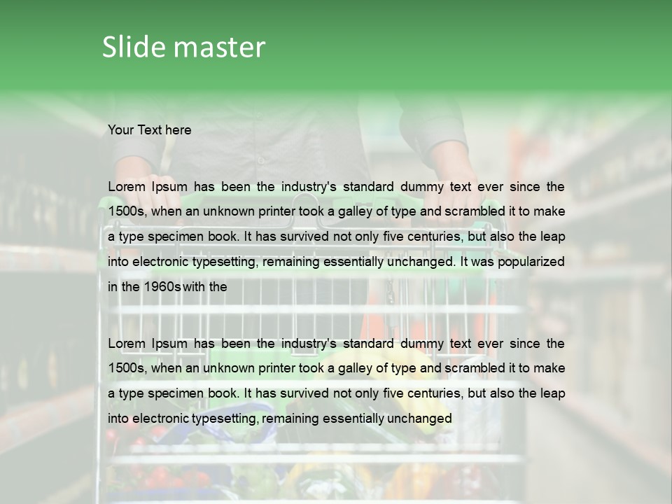Closeup Consumer Market PowerPoint Template
