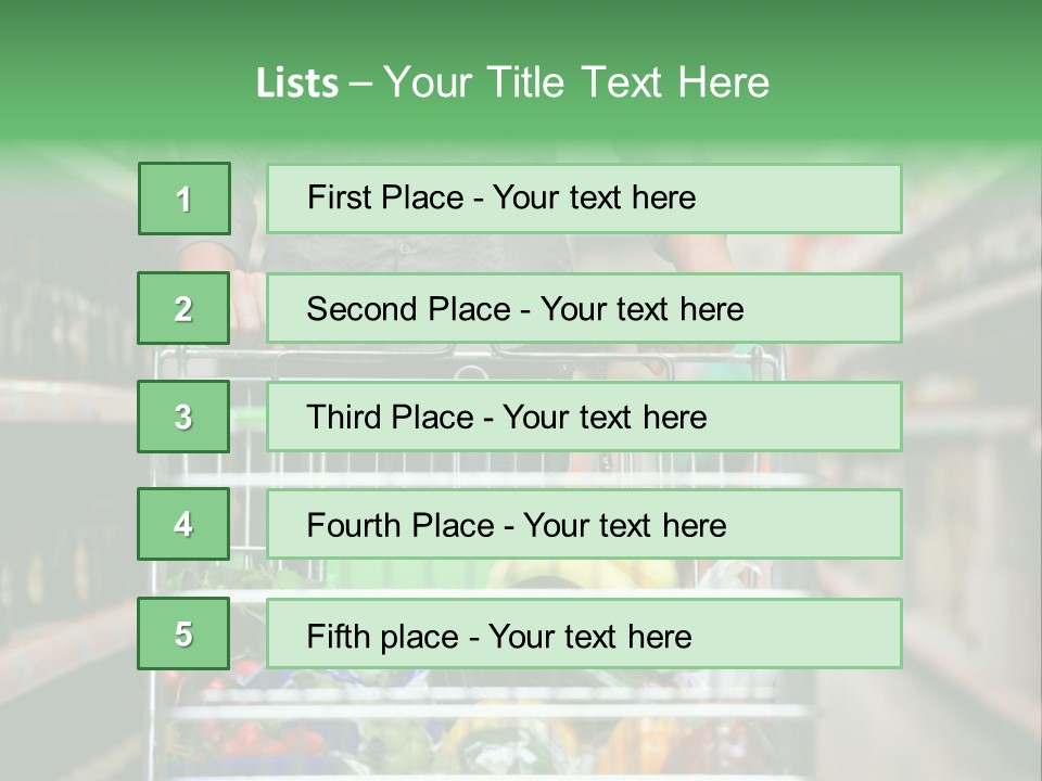 Closeup Consumer Market PowerPoint Template