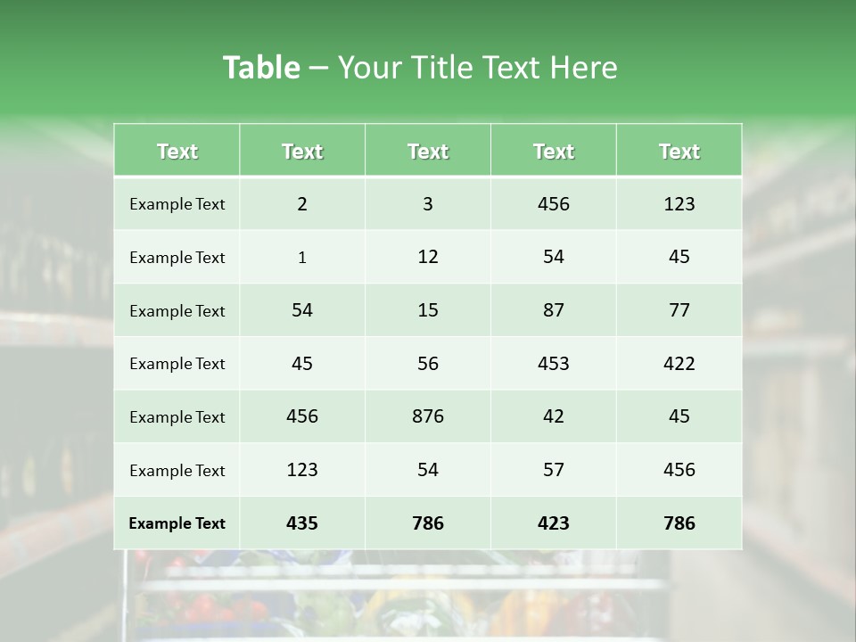 Closeup Consumer Market PowerPoint Template