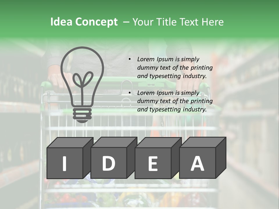 Closeup Consumer Market PowerPoint Template