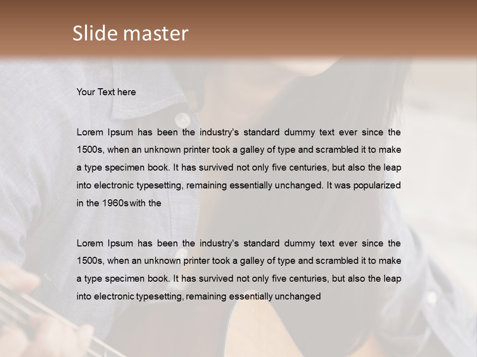 Twenties Guitar Dental PowerPoint Template