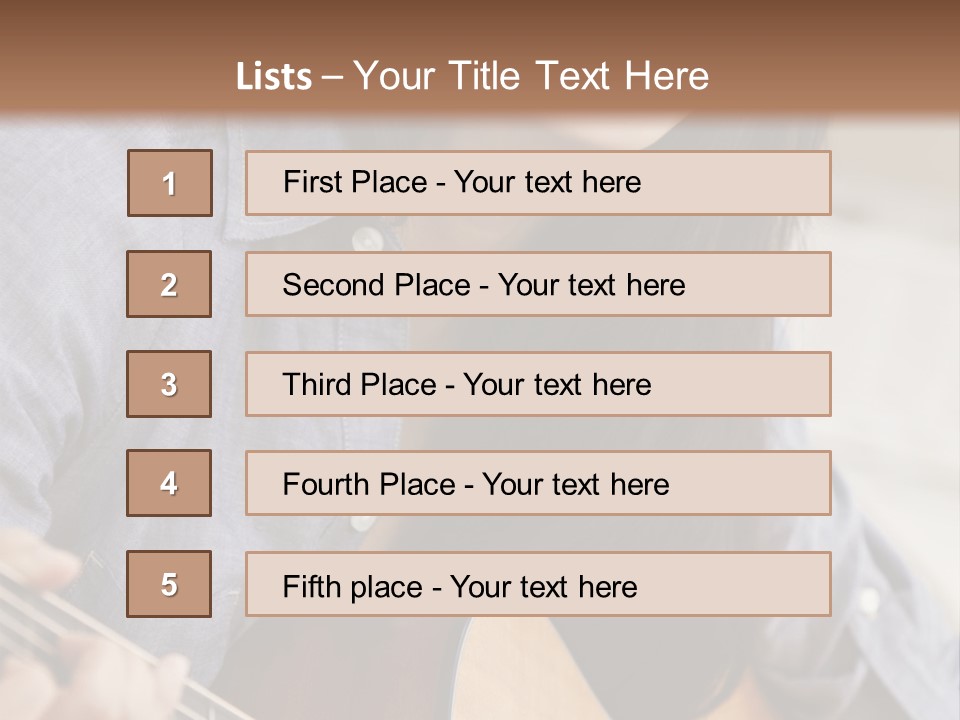 Twenties Guitar Dental PowerPoint Template