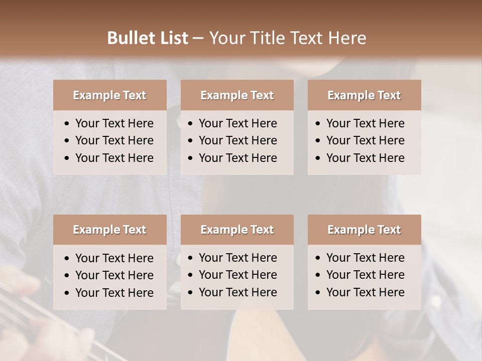 Twenties Guitar Dental PowerPoint Template