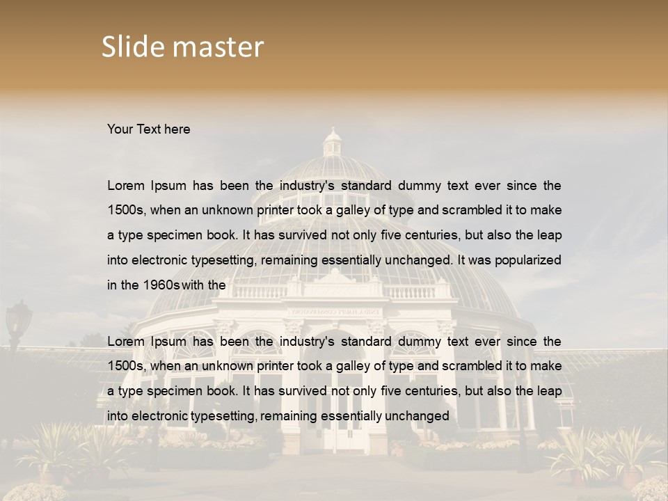 Architecture Shrub Historic PowerPoint Template