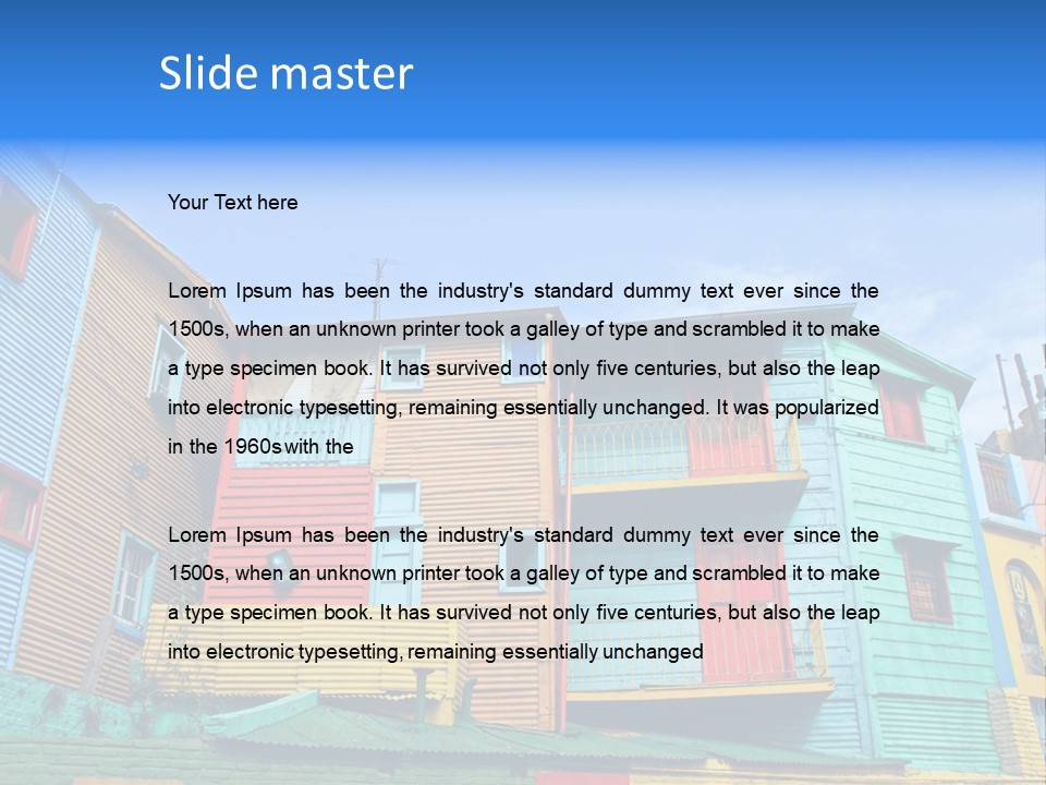 Colours Background Vintage PowerPoint Template