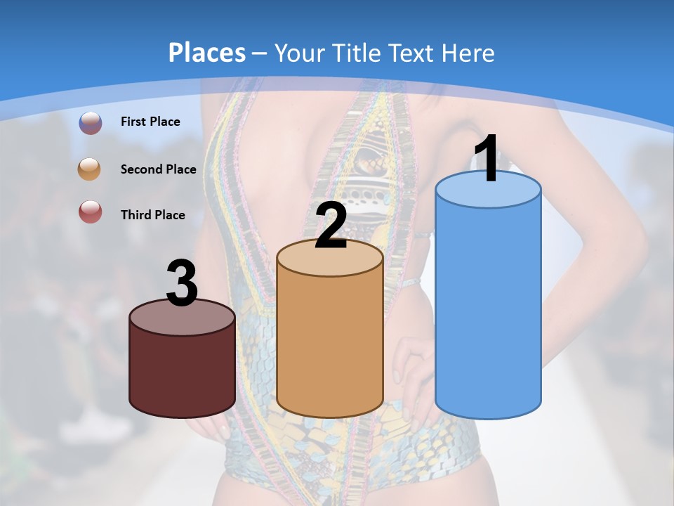 A Woman In A Swimsuit On A Runway PowerPoint Template