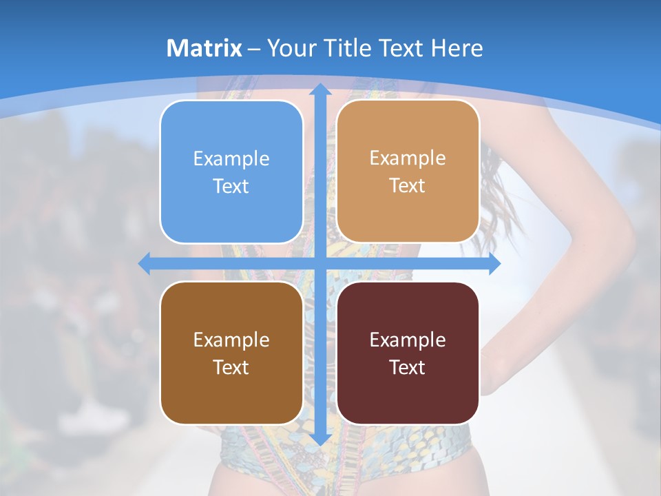 A Woman In A Swimsuit On A Runway PowerPoint Template