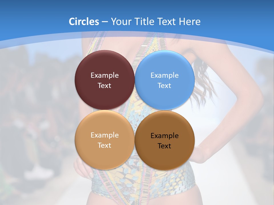 A Woman In A Swimsuit On A Runway PowerPoint Template