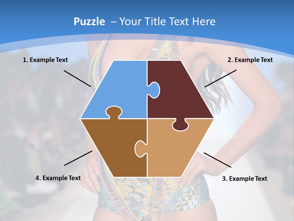 A Woman In A Swimsuit On A Runway PowerPoint Template