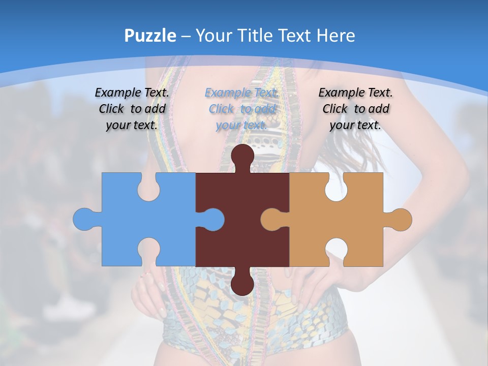 A Woman In A Swimsuit On A Runway PowerPoint Template