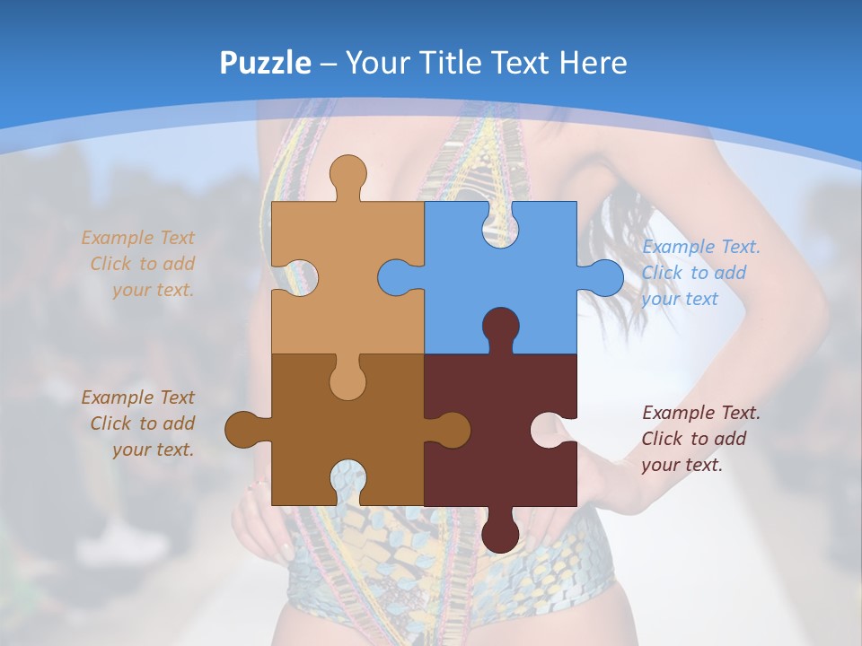 A Woman In A Swimsuit On A Runway PowerPoint Template