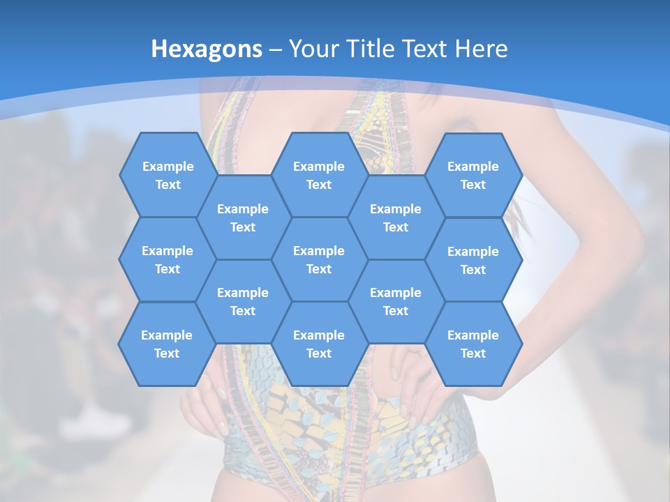 A Woman In A Swimsuit On A Runway PowerPoint Template