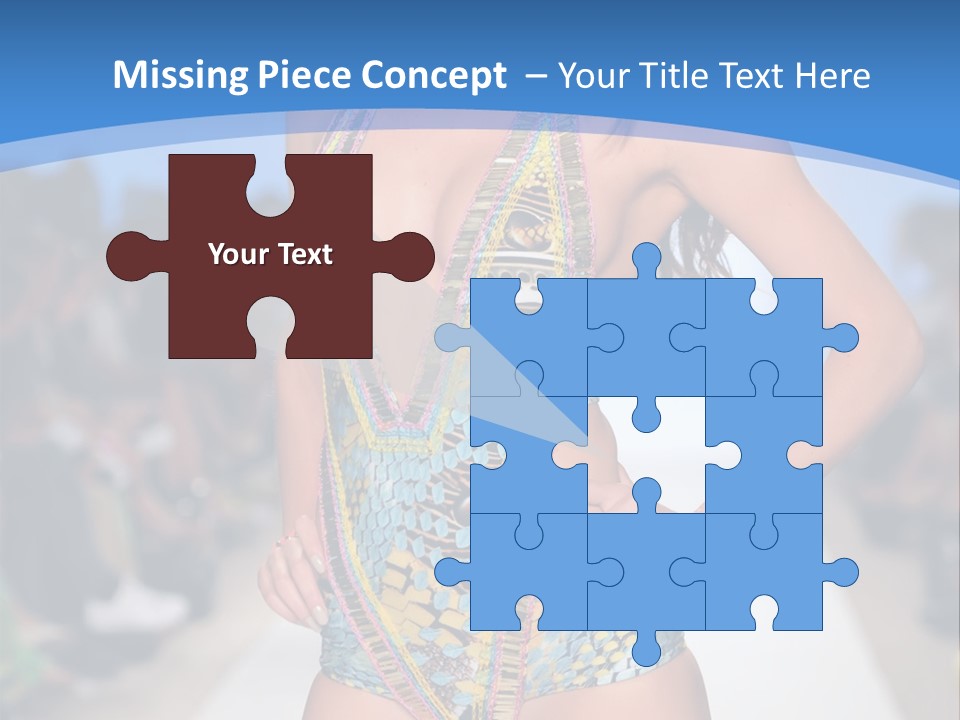 A Woman In A Swimsuit On A Runway PowerPoint Template