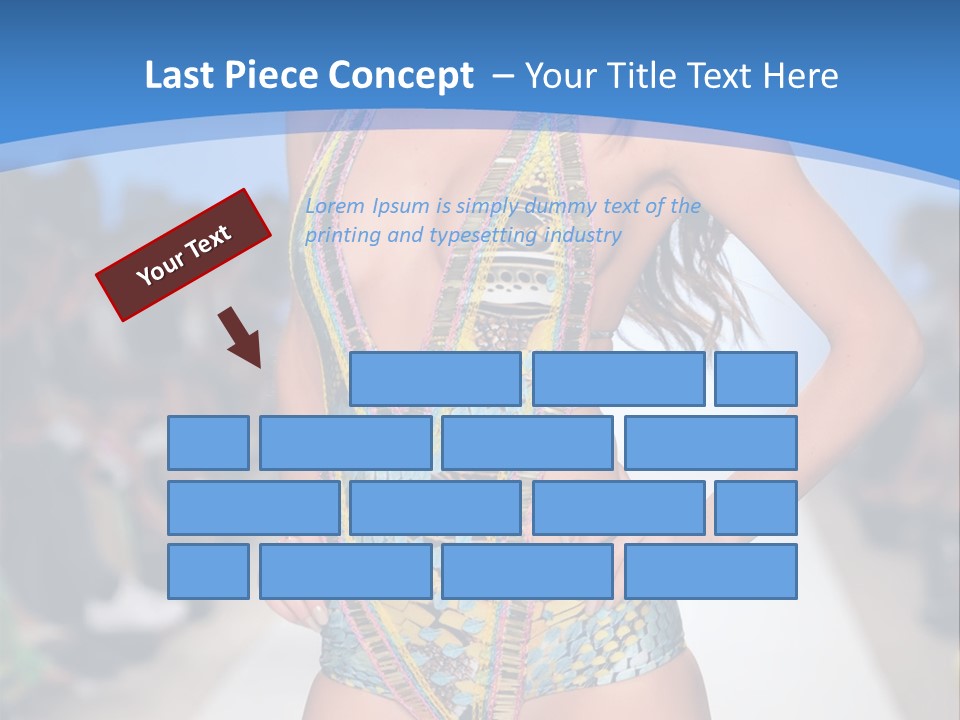 A Woman In A Swimsuit On A Runway PowerPoint Template