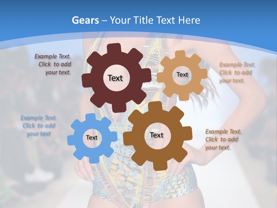 A Woman In A Swimsuit On A Runway PowerPoint Template