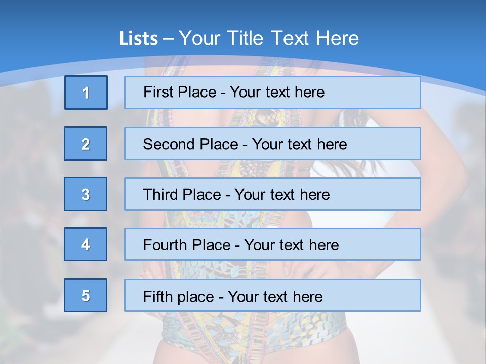 A Woman In A Swimsuit On A Runway PowerPoint Template