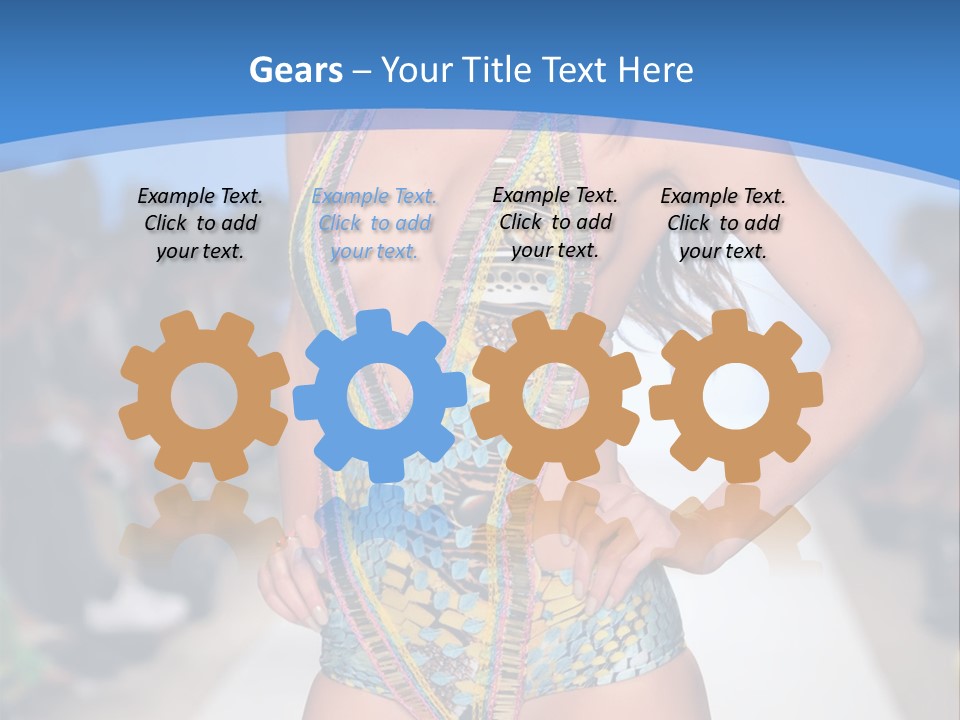 A Woman In A Swimsuit On A Runway PowerPoint Template