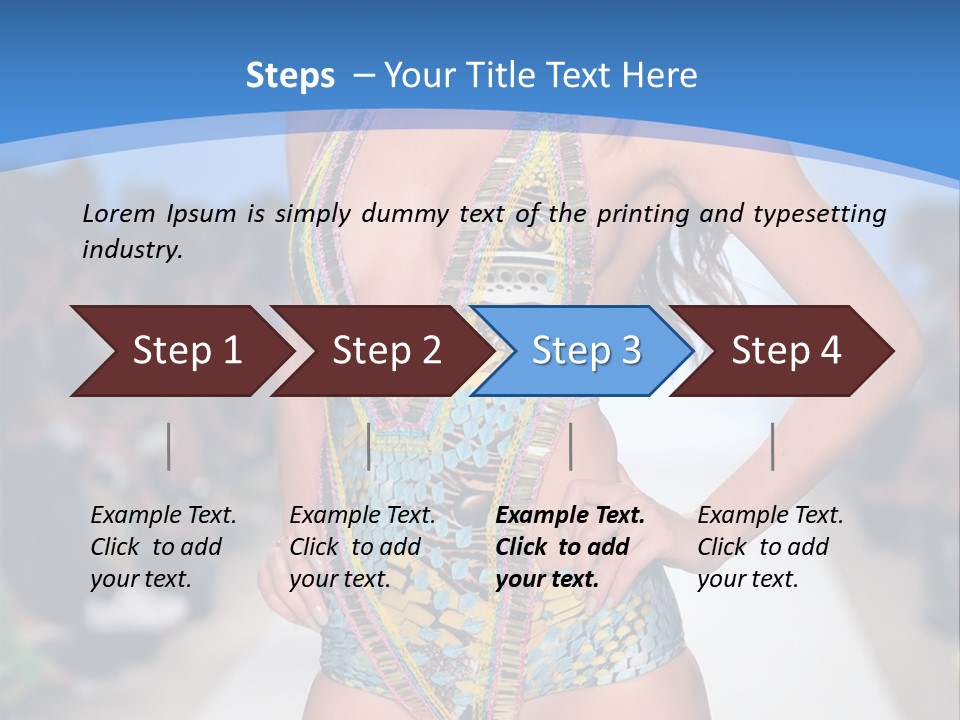 A Woman In A Swimsuit On A Runway PowerPoint Template