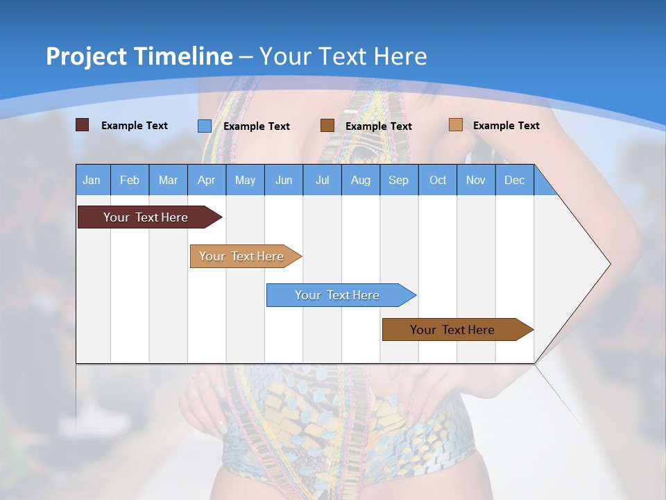 A Woman In A Swimsuit On A Runway PowerPoint Template