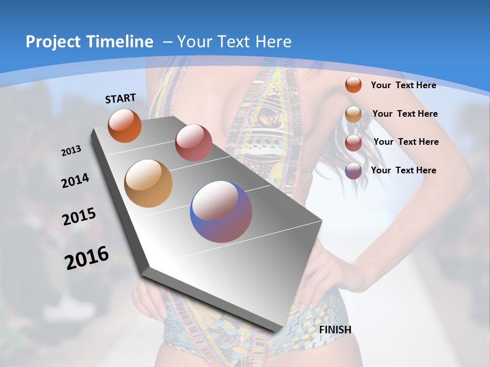 A Woman In A Swimsuit On A Runway PowerPoint Template