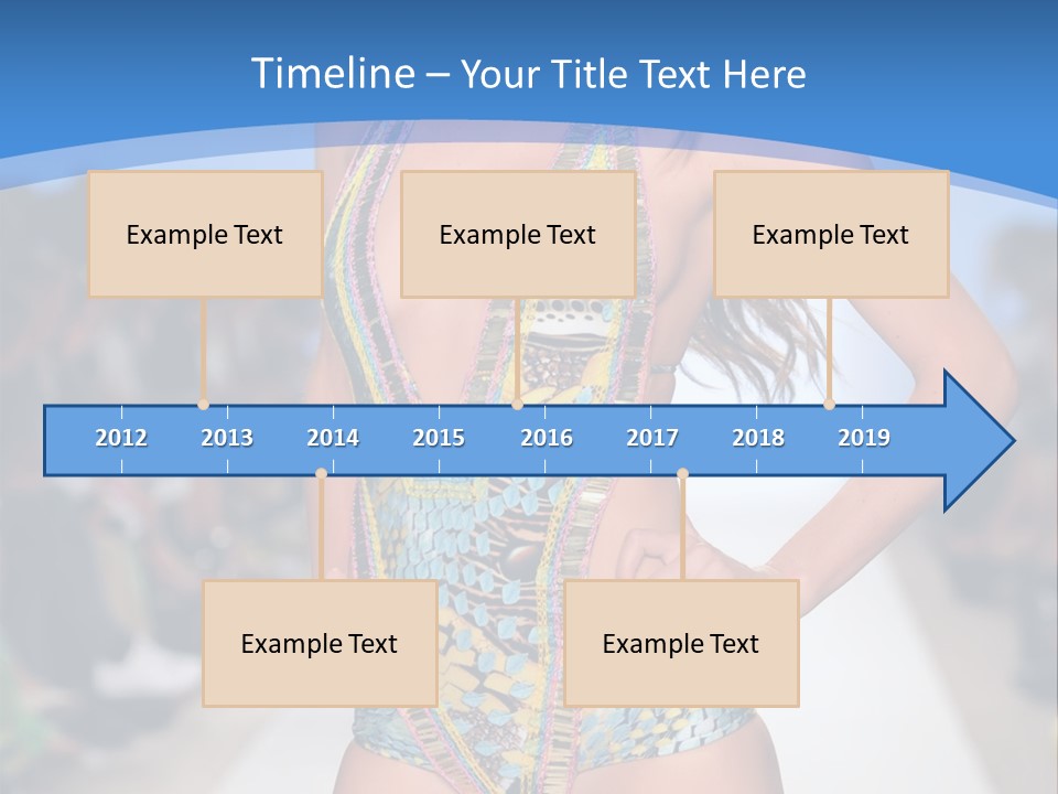 A Woman In A Swimsuit On A Runway PowerPoint Template