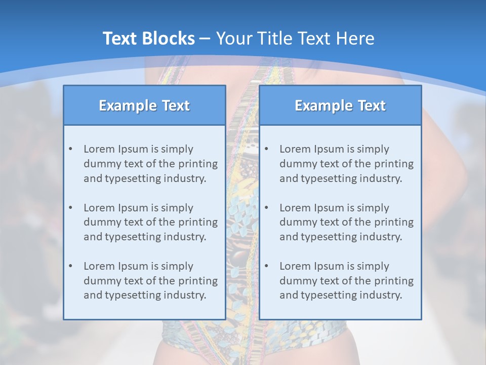 A Woman In A Swimsuit On A Runway PowerPoint Template