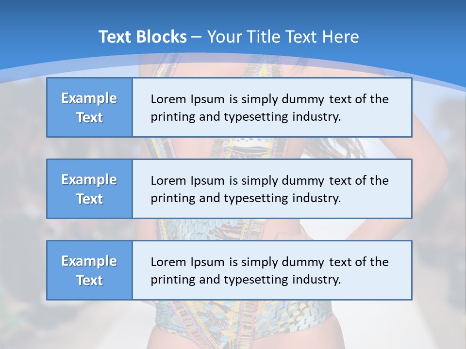 A Woman In A Swimsuit On A Runway PowerPoint Template