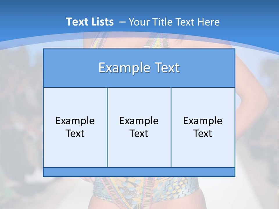 A Woman In A Swimsuit On A Runway PowerPoint Template