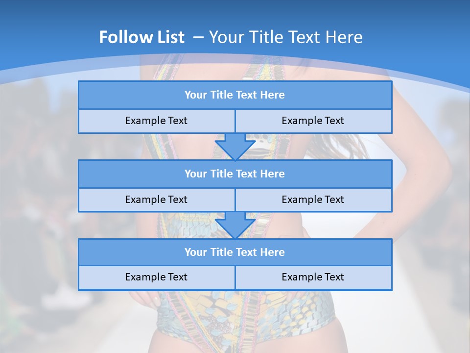 A Woman In A Swimsuit On A Runway PowerPoint Template