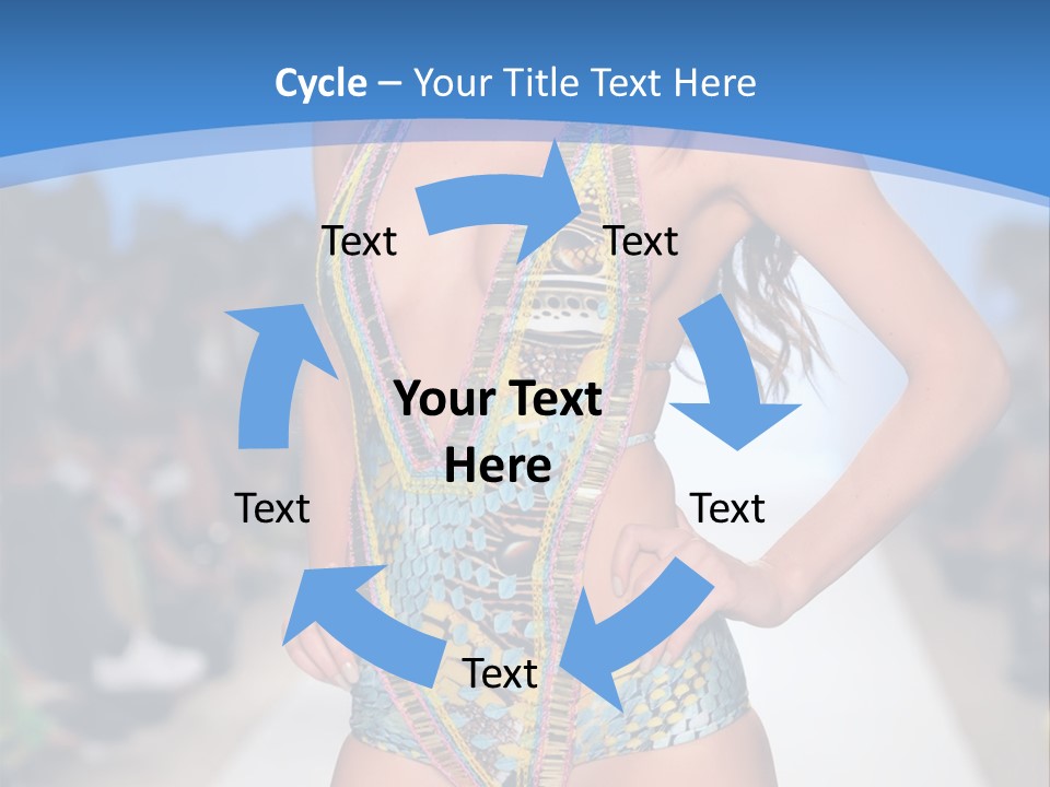 A Woman In A Swimsuit On A Runway PowerPoint Template