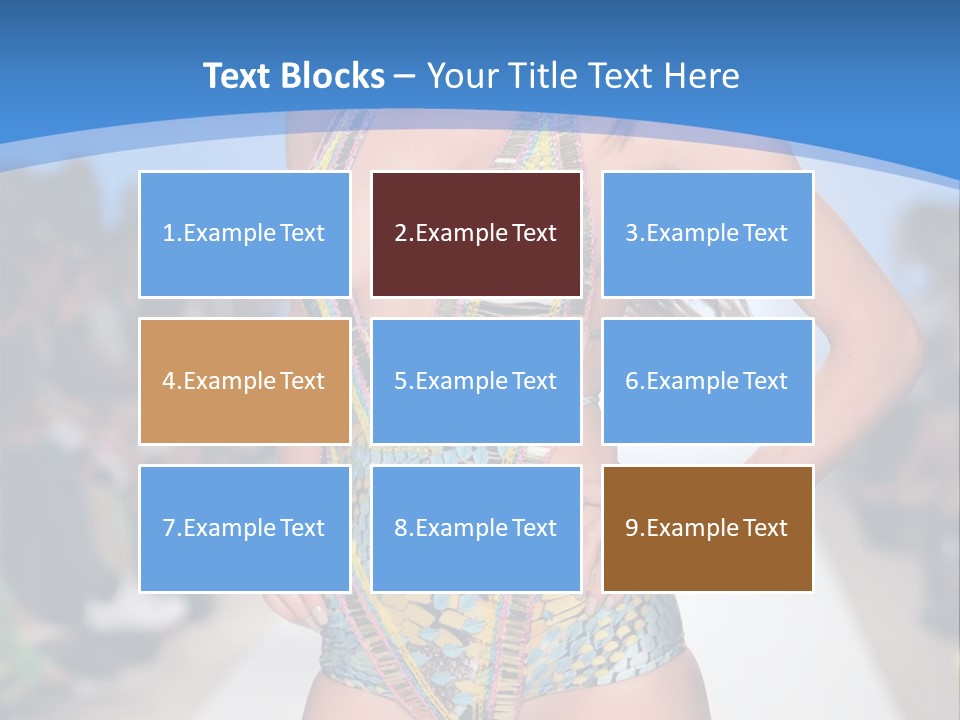 A Woman In A Swimsuit On A Runway PowerPoint Template