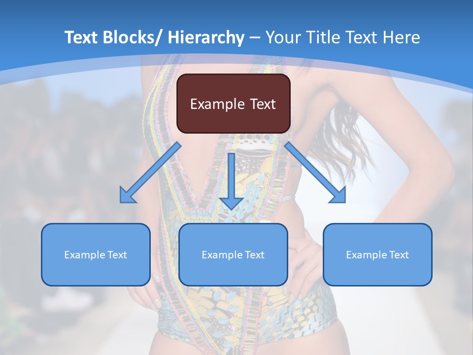 A Woman In A Swimsuit On A Runway PowerPoint Template