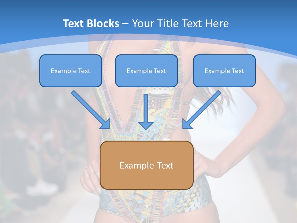 A Woman In A Swimsuit On A Runway PowerPoint Template