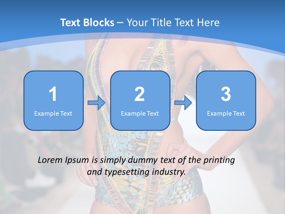 A Woman In A Swimsuit On A Runway PowerPoint Template