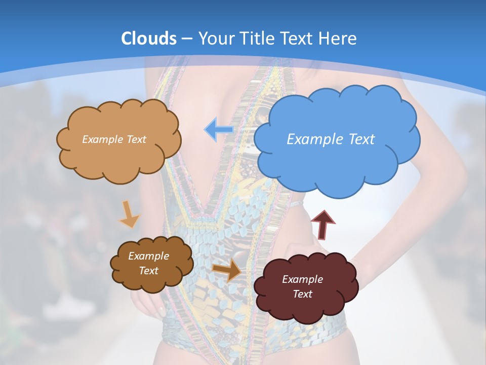 A Woman In A Swimsuit On A Runway PowerPoint Template