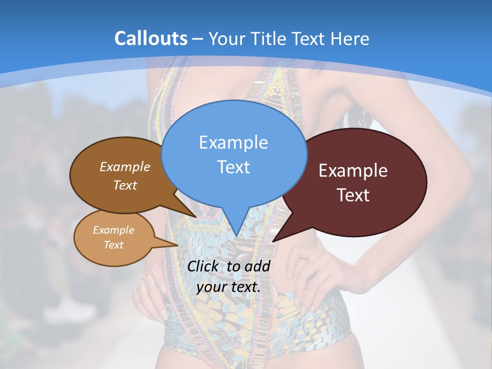 A Woman In A Swimsuit On A Runway PowerPoint Template