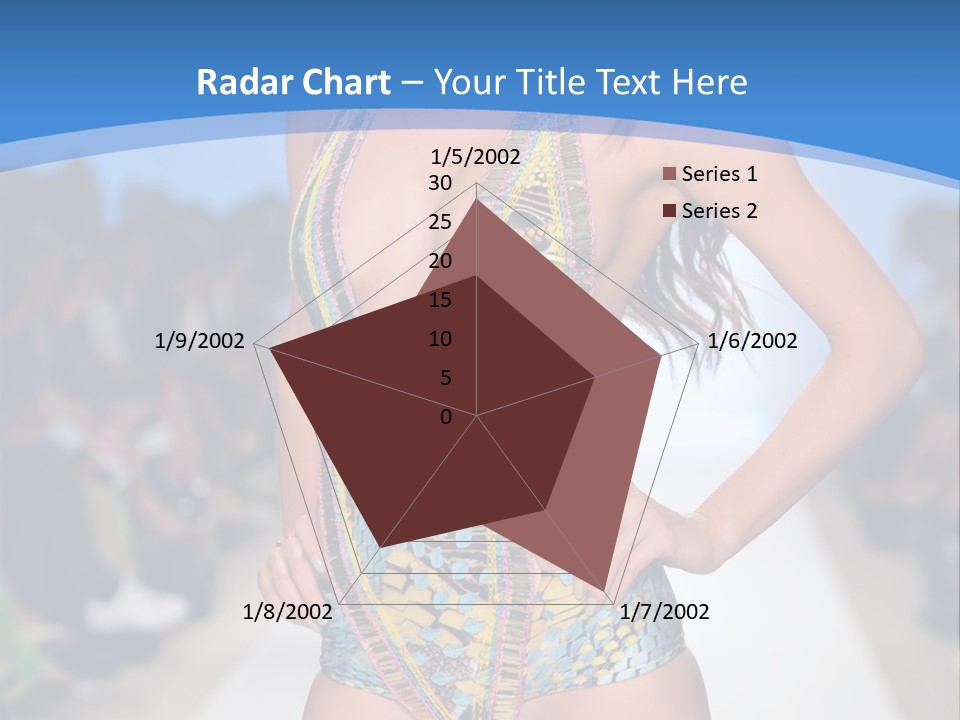 A Woman In A Swimsuit On A Runway PowerPoint Template