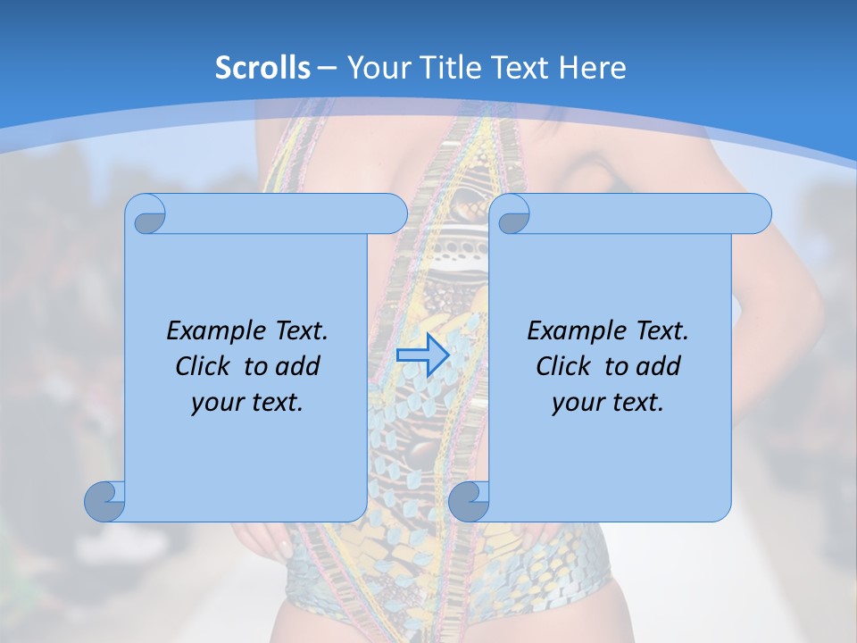 A Woman In A Swimsuit On A Runway PowerPoint Template