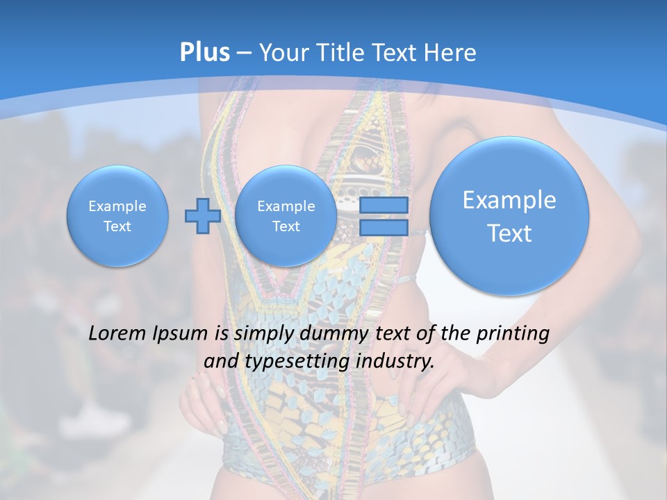 A Woman In A Swimsuit On A Runway PowerPoint Template