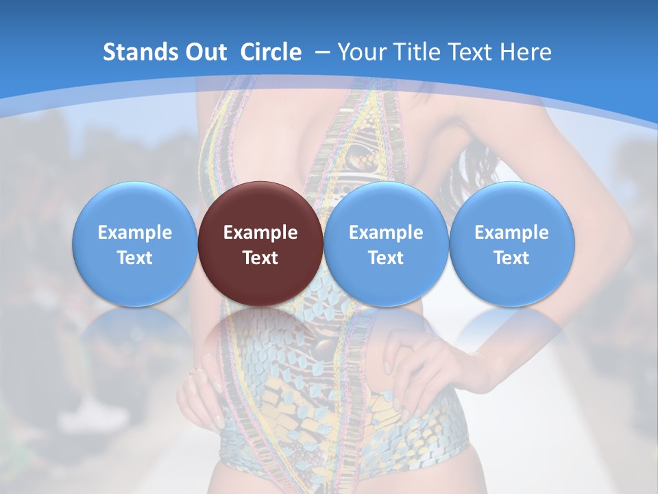 A Woman In A Swimsuit On A Runway PowerPoint Template