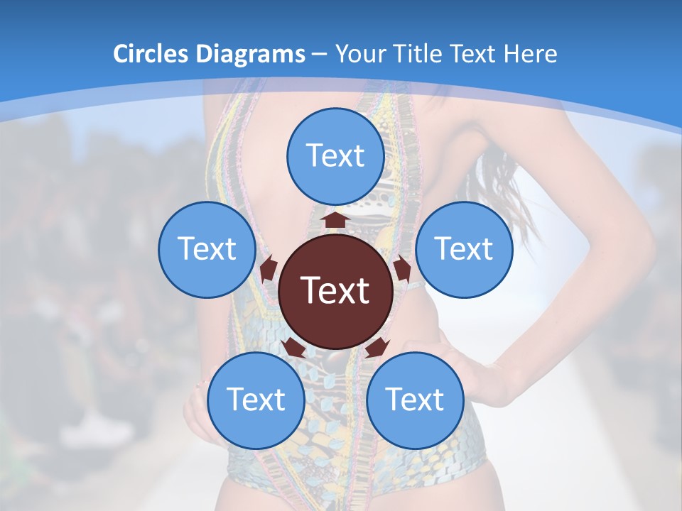 A Woman In A Swimsuit On A Runway PowerPoint Template