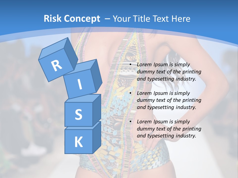 A Woman In A Swimsuit On A Runway PowerPoint Template