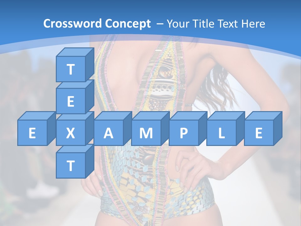 A Woman In A Swimsuit On A Runway PowerPoint Template